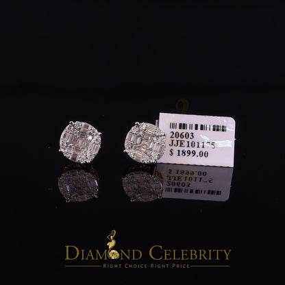 DiamondCelebritees Bugget Earrings 10k Real Yellow Gold 1.50ct Vvs 'D' Color Genuine Moissanite
