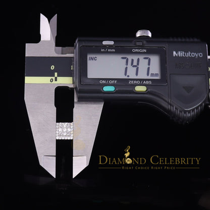 DiamondCelebritees  925 White Sterling Silver 0.74ct Cubic Zirconia Square Women's Stud Earrings