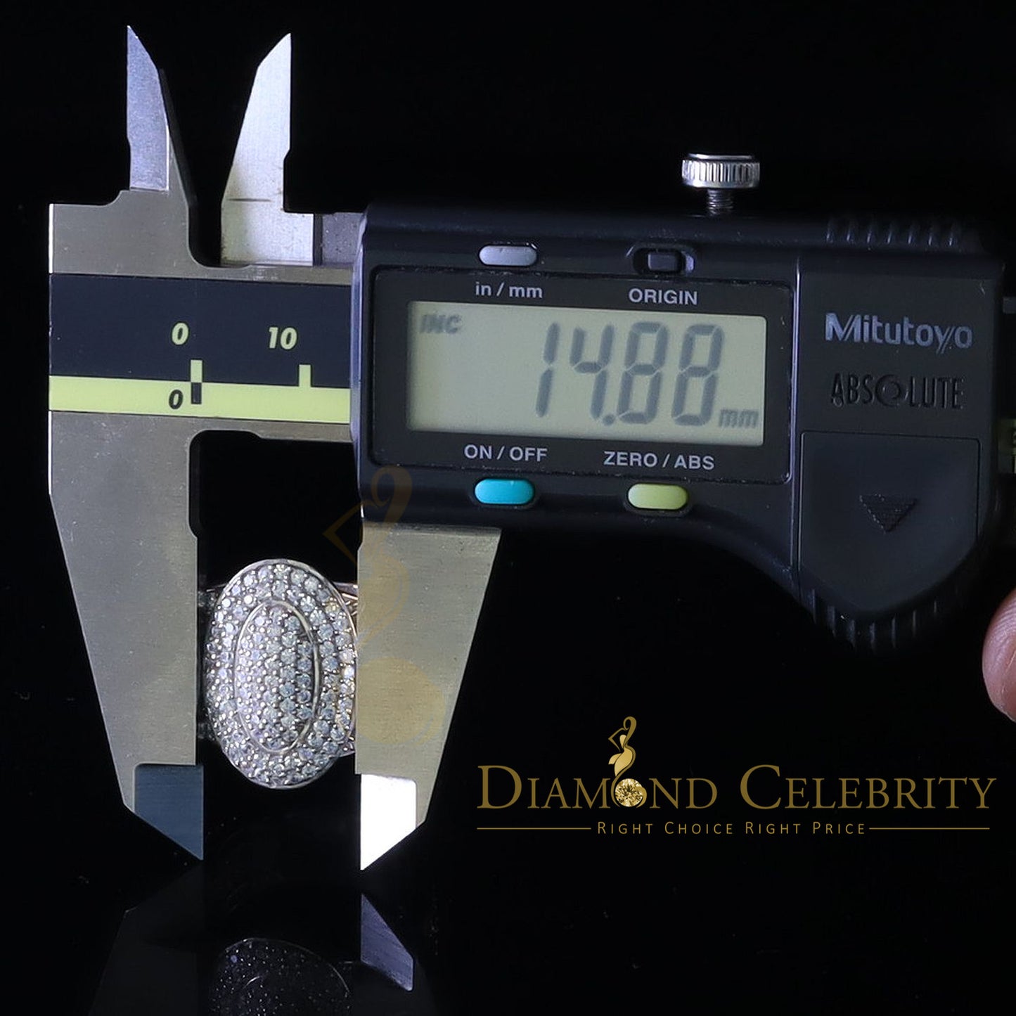 DiamondCelebritees 925 Silver White 7.50ct Cubic Zirconia Oval Engagement Men's Ring Size 9.5