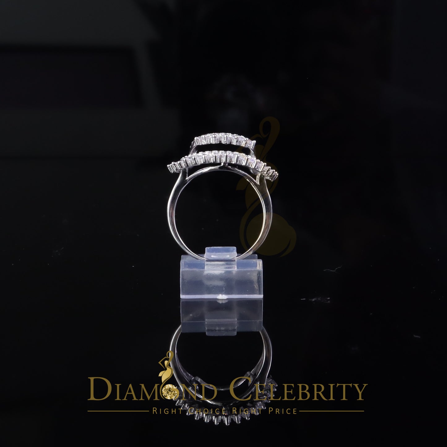 DiamondCelebritees 925 Sterling 1.25ct Cubic Zirconia White Silver Womens Ring Size 8