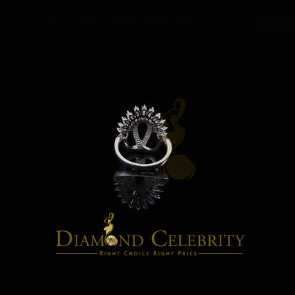 DiamondCelebritees 925 Sterling Silver 2.0 ct Cubic Zirconia White Silver Crown Women's Ring Size 7