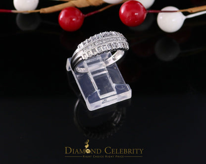 DiamondCelebritees Real 10 kt White Gold with 0.50 CT Genuine Diamond Round Bugget Ring Size 7