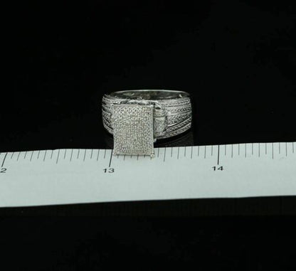 DiamondCelebritees 0.20 CT Real Diamond 925 Sterling Silver White Cinderella Womens Ring Size 7
