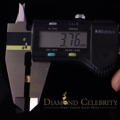 DiamondCelebritees 10k Real Yellow Gold 0.25ct VVS 'D' Color Real Moissanite Stud Square Earrings