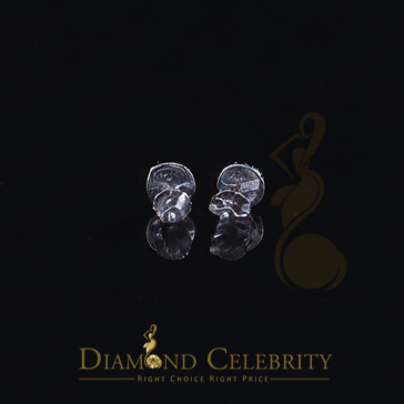 DiamondCelebritees 0.25ct Diamond 925 Silver White For Men's / Womens Round Earrings
