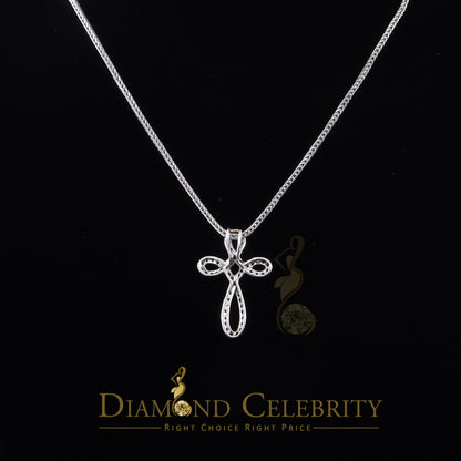 DiamondCelebritees White Charming Necklace 925 Sterling Silver Pendant with 3.41ct Cubic Zirconia