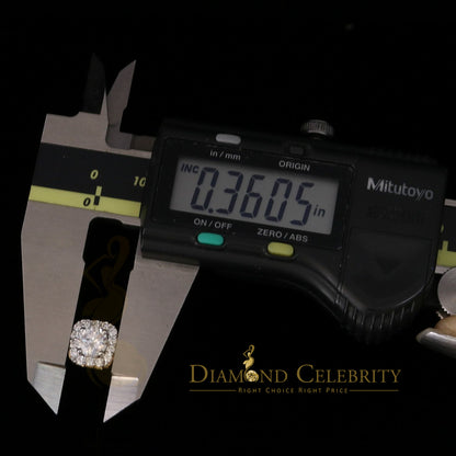 DiamondCelebritees  3.8ct Cubic Zirconia 925 Yellow Silver Women's & Men's Hip Hop Square Earrings