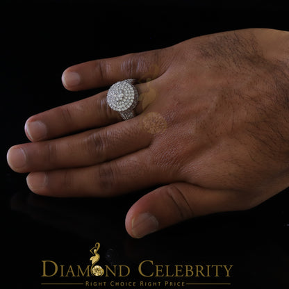 DiamondCelebritees 925 Sterling Silver 9.00ct White Cubic Zirconia Womens Engagement Ring Size 9