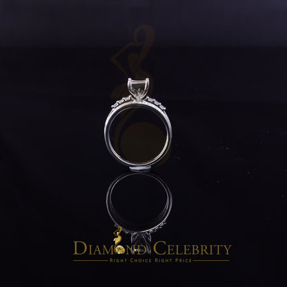 DiamondCelebritees 925 Sterling Silver White Real 0.33ct Princess Diamonds Square Ring Size 7