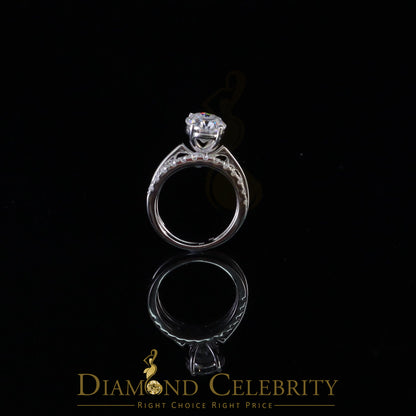 DiamondCelebritees Sterling Silver Mens/ Women Bridal Ring Oval Shape White 5.0ct Moissanite Size 8
