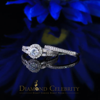 DiamondCelebritees 1.75ct Cubic Zirconia 925 White Silver Men;s/Womens Round Bridal Ring Size 7