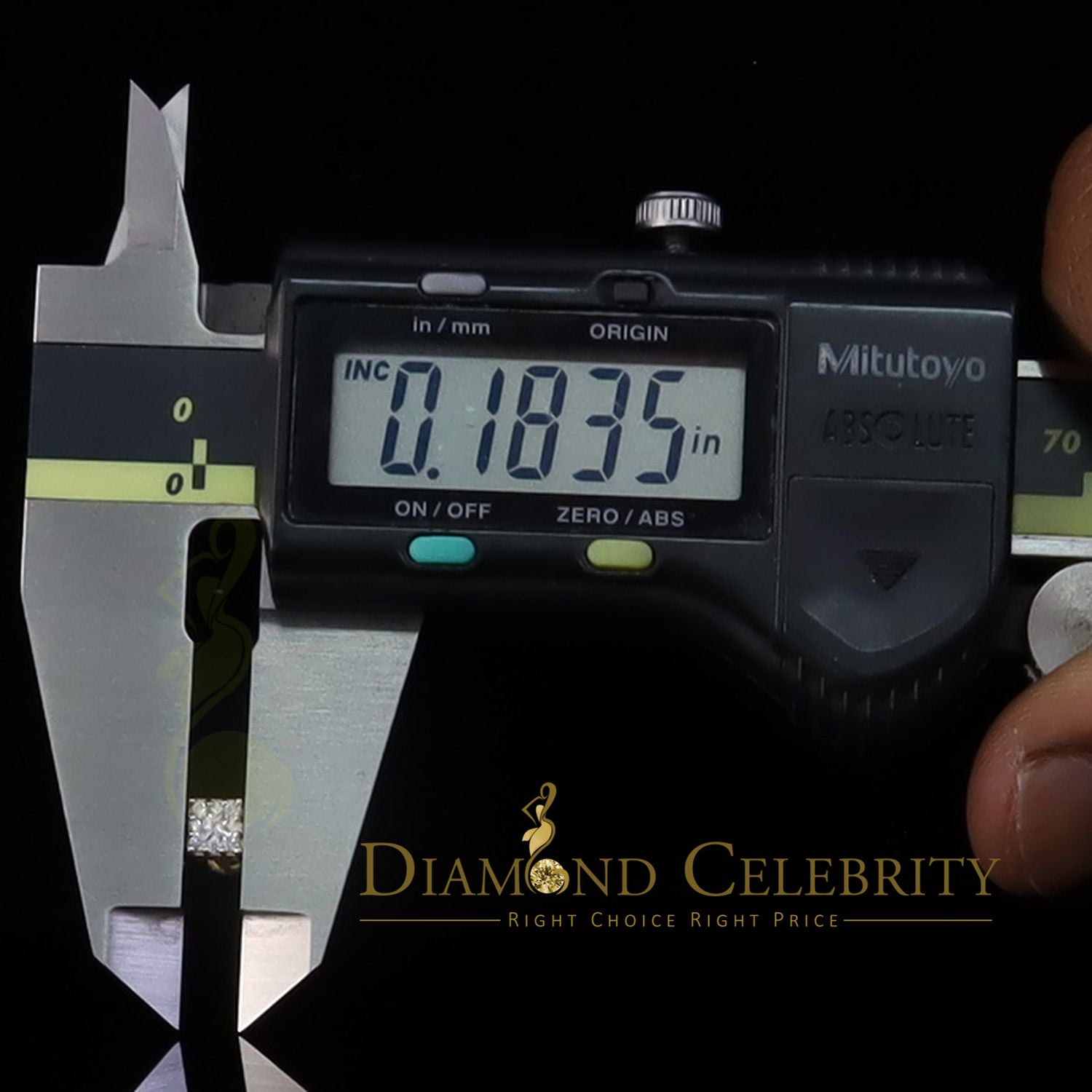 DiamondCelebritees  0.34ct Cubic Zirconia Hip Hop 925 Yellow Silver Women's & Men's Square Earrings