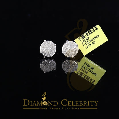 DiamondCelebritees 0.25ct Diamond 925 Sterling Silver White For Men & Women Stud Round Earrings