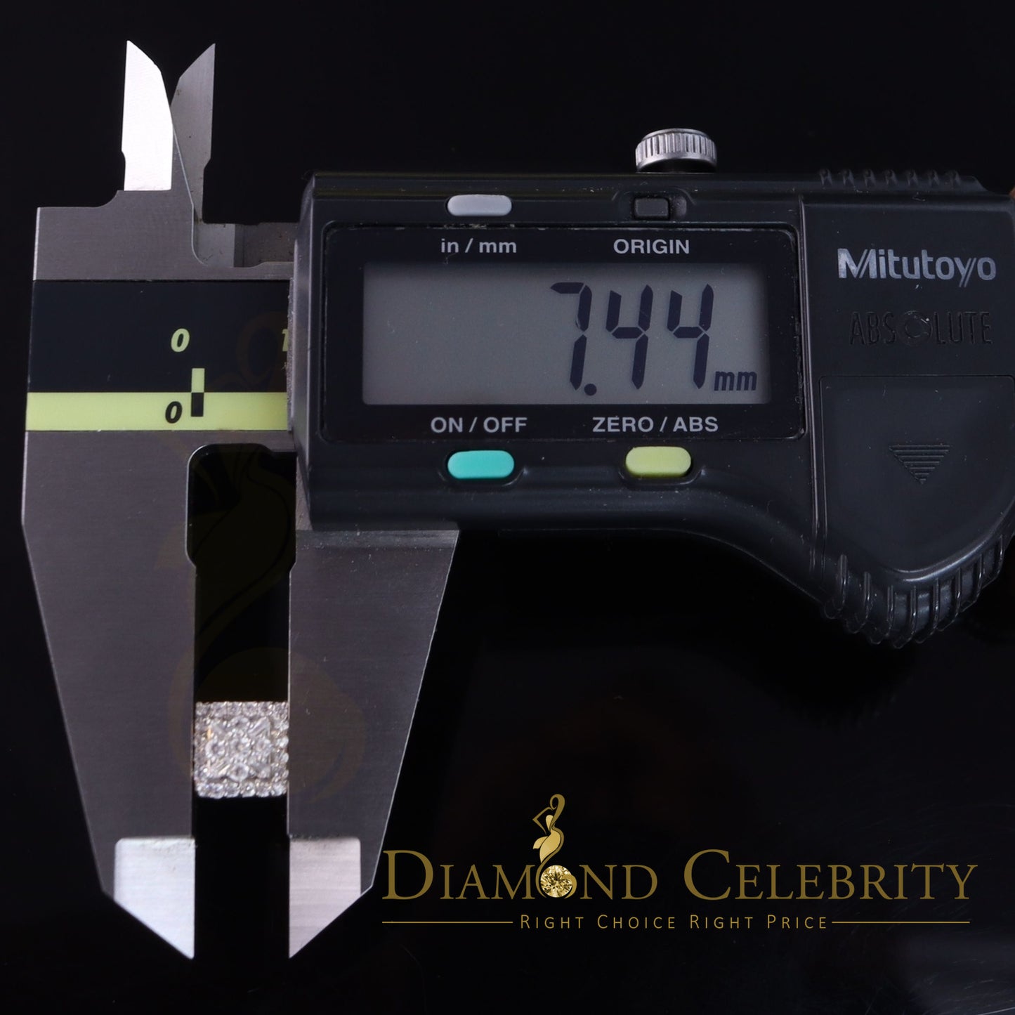 DiamondCelebritees  925 Yellow Starling Silver 0.74ct Cubic Zirconia Square Women's / Men's Earrings