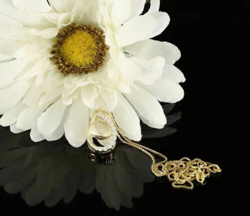 DiamondCelebritees Sterling Yellow Silver Pear Fashion Pendant with 0.00ct Cubic Zirconia Stone