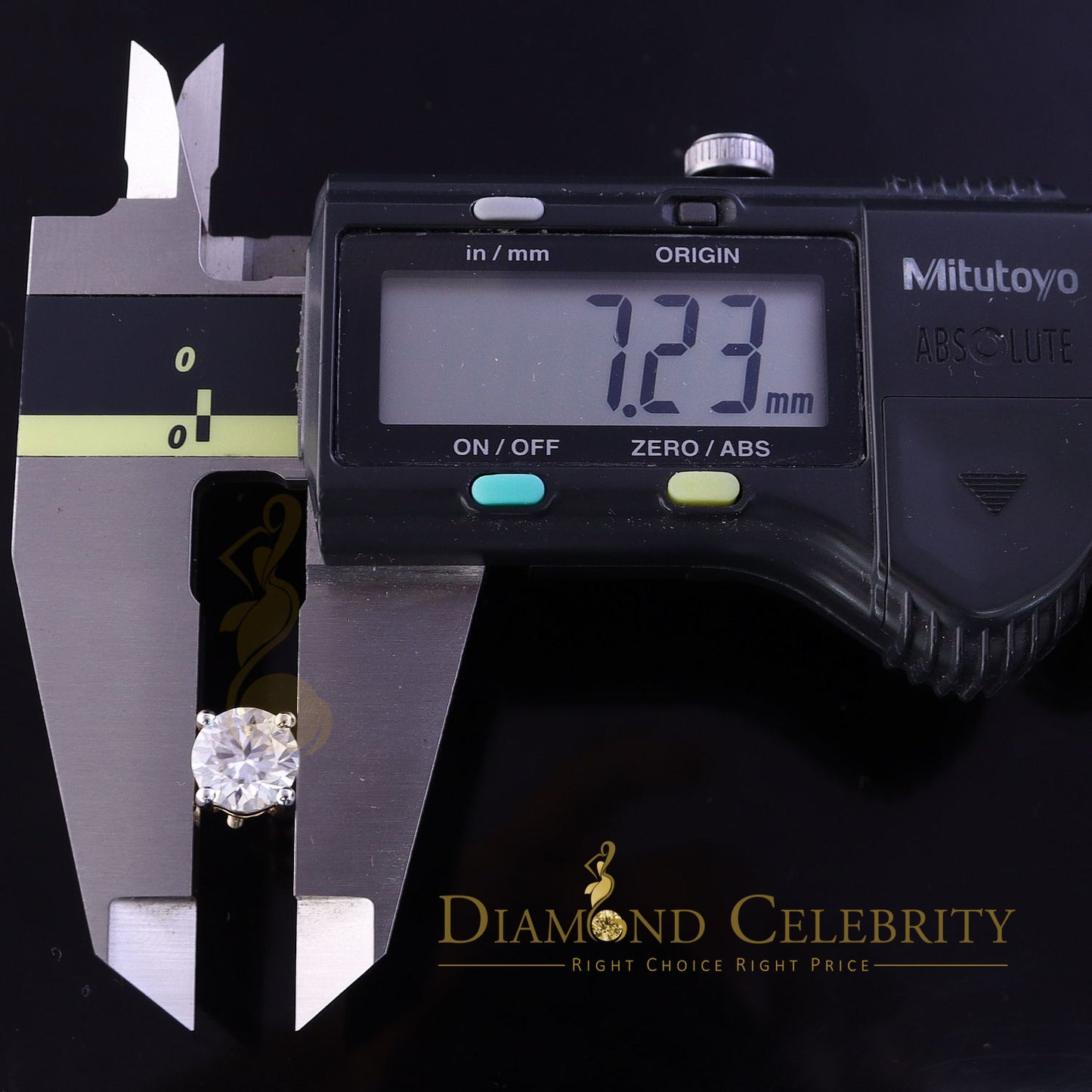DiamondCelebritees 3.00ct VVS 'D' Moissanite Men's/Womens 925 Silver Yellow Round Stud Earrings