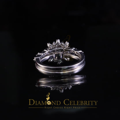 DiamondCelebritees New Womens 925 Silver White 1.25ct VVS 'D' Round Solitaire Moissanite Ring SZ 7