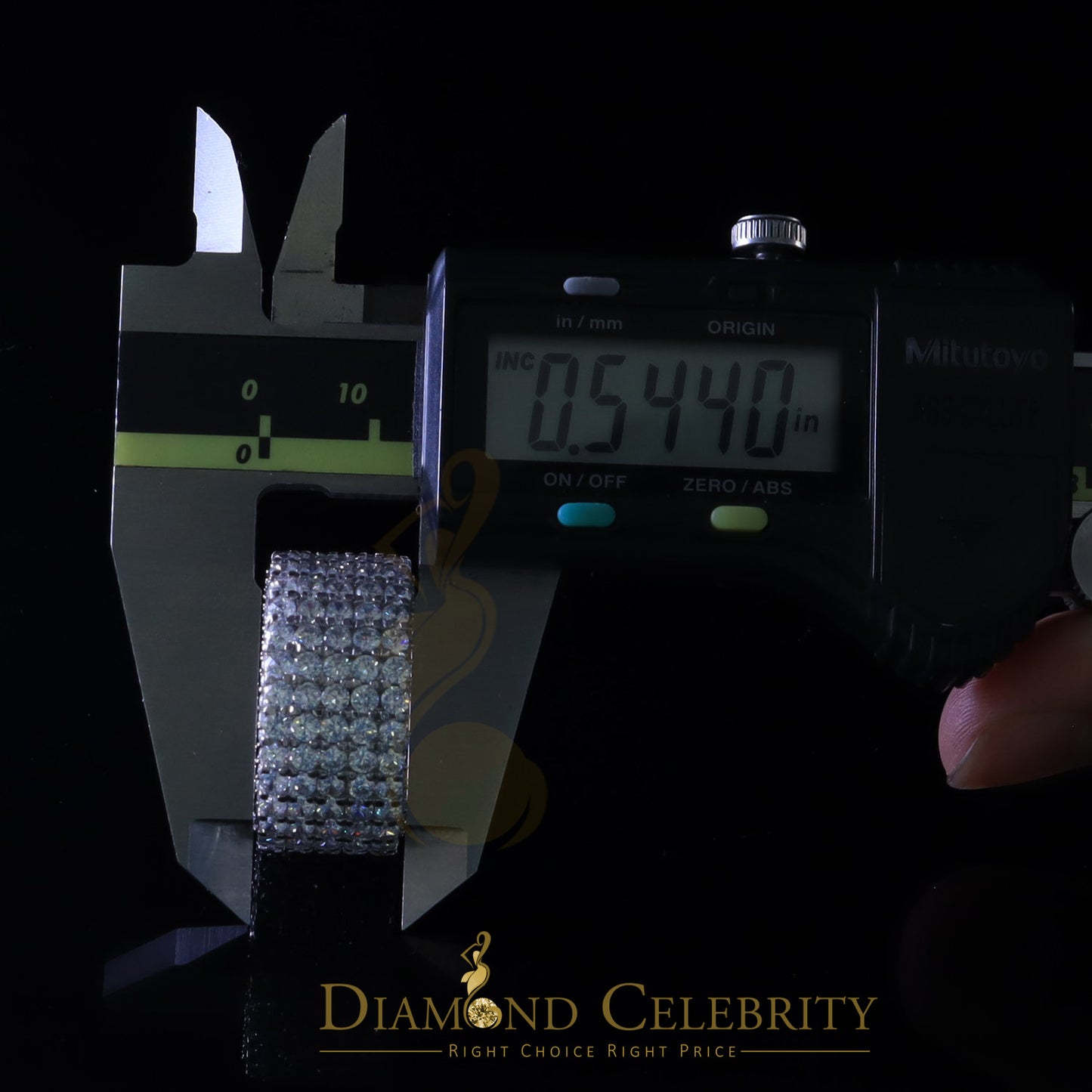 DiamondCelebritees 925 Cubic Zirconia 22.50ct White 925 Sterling Silver Eternity Men's Ring Size 10