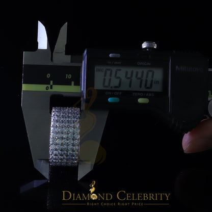 DiamondCelebritees 925 Cubic Zirconia 22.50ct White 925 Sterling Silver Eternity Men's Ring Size 10