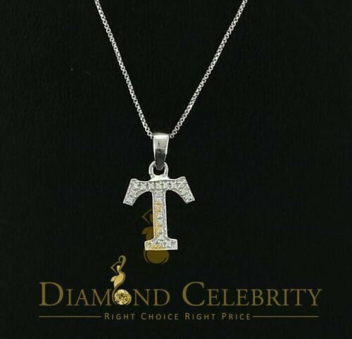 DiamondCelebritees Attractive Sterling SilverAll Alphabet Letter White Pendant with Cubic Zirconia