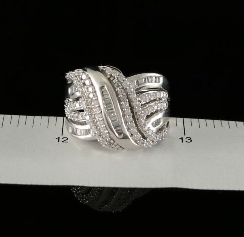 DiamondCelebritees 925 Sterling Silver 3.10ct White Cubic Zirconia Cocktail Womens Ring Size 7