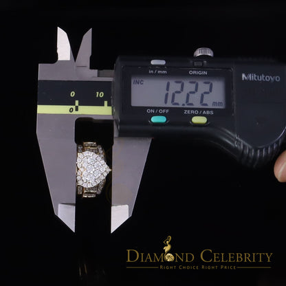 DiamondCelebritees Women's Cinderella Heart Ring Yellow 925 Silver 1.00ct VVS D Moissanite SZ7