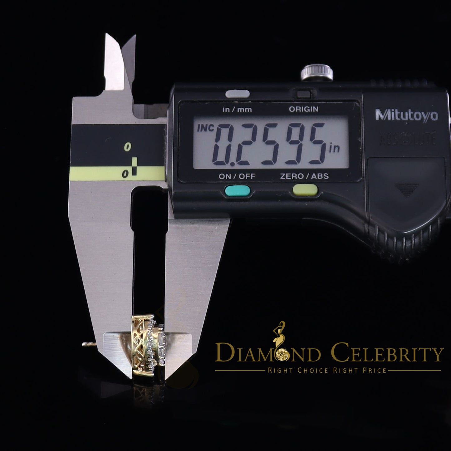 DiamondCelebritees  925 Sterling Yellow Silver 2.68ct Cubic Zirconia Heart Women's Stud Earrings