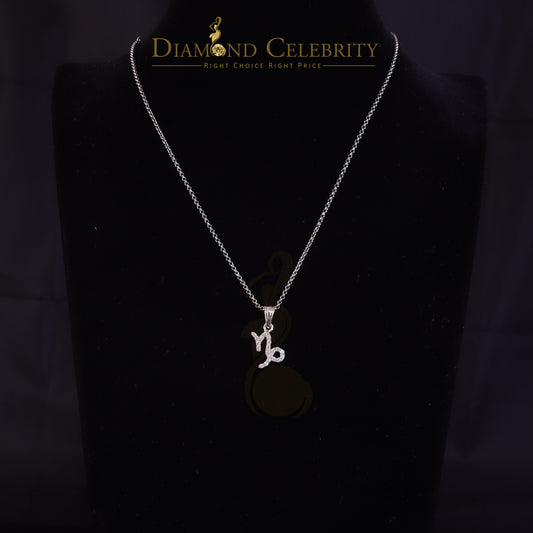 DiamondCelebritees 0.50ct Cubic Zirconia White Silver CAPRICORN JANUARY Month Pendant Men & Women