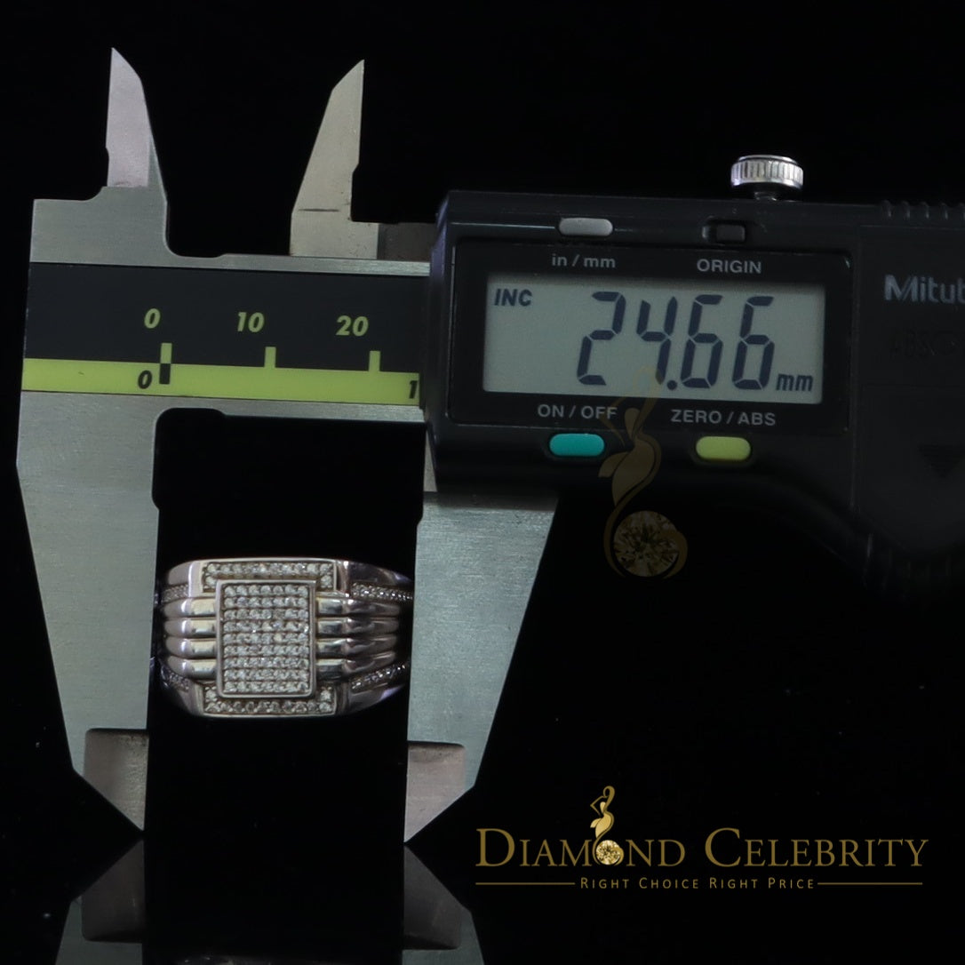 DiamondCelebritees 1.50ct Iced Out White Cubic Zirconia Fashion Luxury Big Ring For Men Size 11