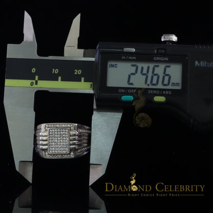 DiamondCelebritees 1.50ct Iced Out White Cubic Zirconia Fashion Luxury Big Ring For Men Size 11