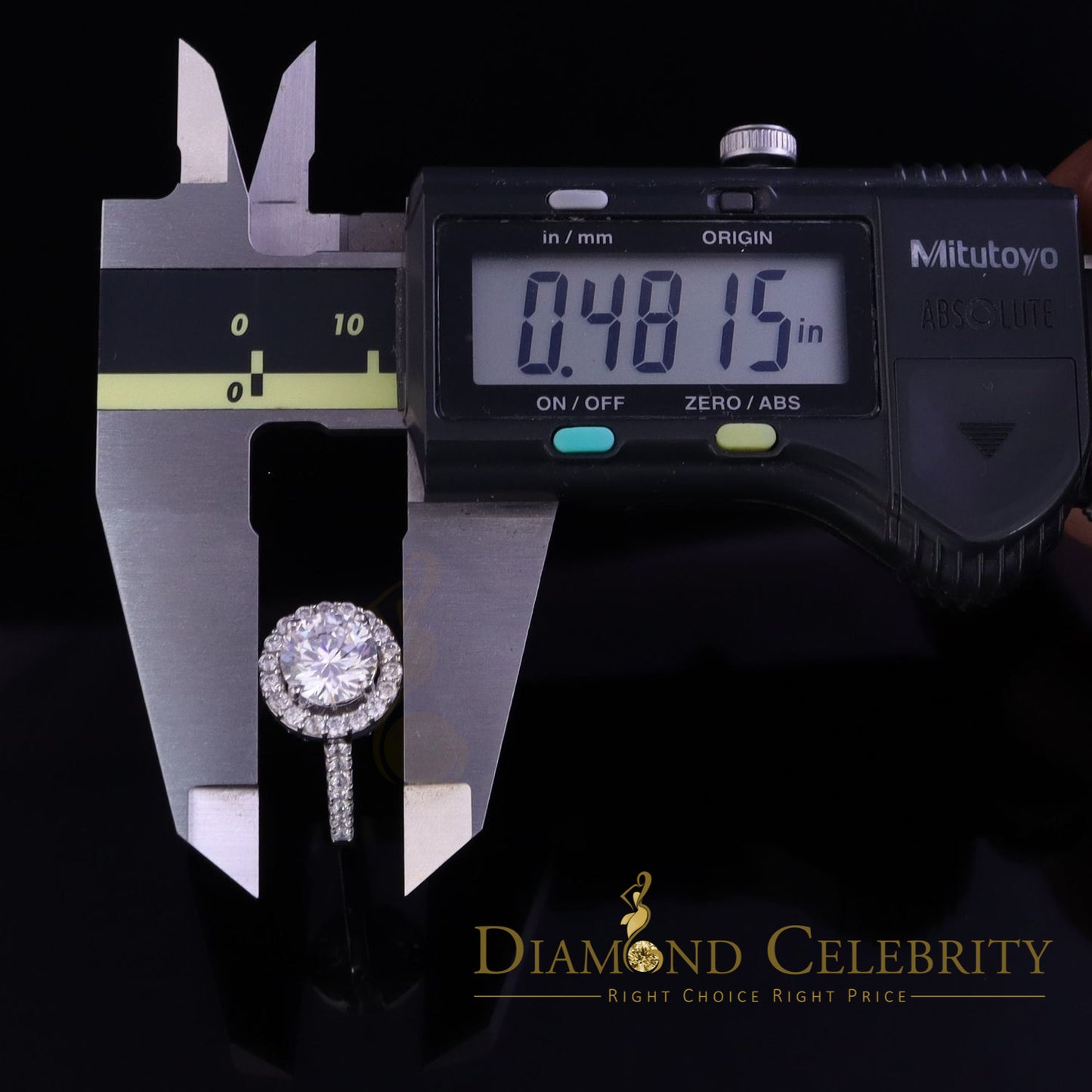 DiamondCelebritees 4.50ct Cubic Zirconia 925 White Silver Round Engagement Women's Ring Size 7