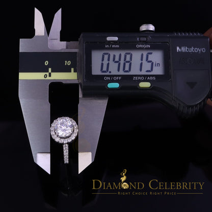 DiamondCelebritees 4.50ct Cubic Zirconia 925 White Silver Round Engagement Women's Ring Size 7