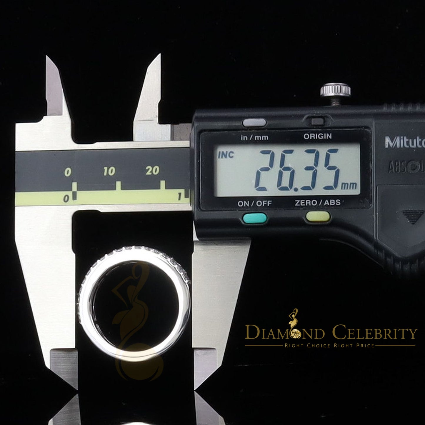 DiamondCelebritees Men's 1.50ct VVS D Silver White Moissanite 2 Row Wedding Band 925 Ring Size 10