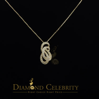 DiamondCelebritees Promising Yellow Sterling Silver Charm FASHION Pendant 0.28ct Cubic Zirconia