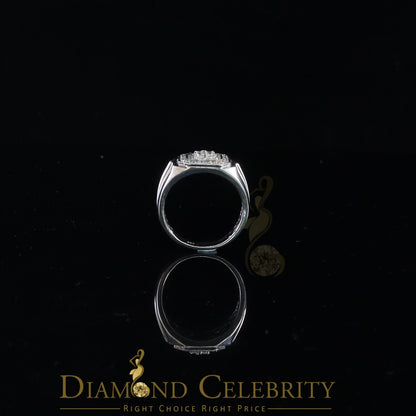 DiamondCelebritees Men's 925 Sterling White Silver Octagon 1.50ct Cubic Zirconia Ring Size 12
