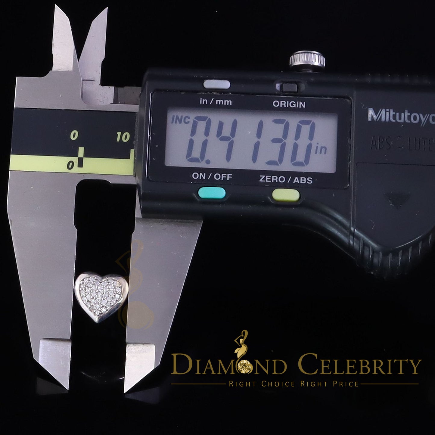 DiamondCelebritees  925 Sterling Yellow Silver 0.71ct Cubic Zirconia Heart Women's Stud Earrings