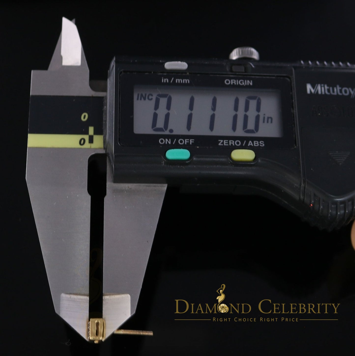 DiamondCelebritees 0.05CT Real Diamond 10K Real Yellow Gold with Men's/Women's Stud Micro Earring