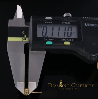 DiamondCelebritees 0.05CT Real Diamond 10K Real Yellow Gold with Men's/Women's Stud Micro Earring