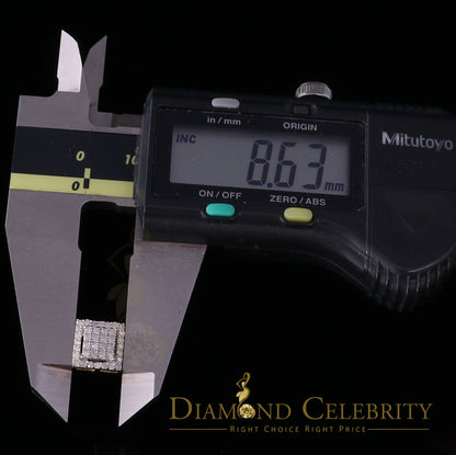 DiamondCelebritees 0.50ct Diamond 925 Sterling Silver Hip Hop Yellow Stud Earring For Men & Women