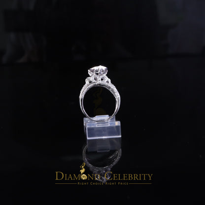 DiamondCelebritees Real Diamond 0.10ct White 925 Sterling Silver Womens Engagement Heart Ring SZ 7