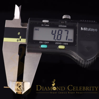 DiamondCelebritees 10K Real Yellow Gold with Real 1.50ct Diamonds Square Stud Earrings