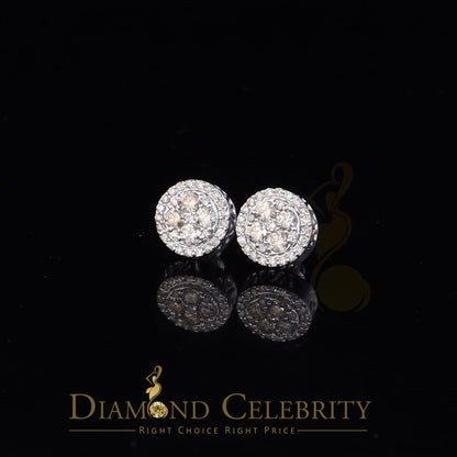 DiamondCelebritees 10K Real Yellow Gold Real Diamond 0.60CT Men's/Women's Stud Round Earring