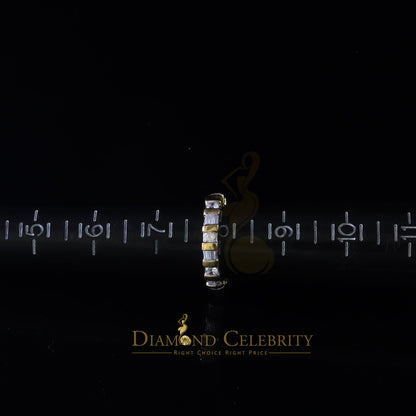 DiamondCelebritees 925 Sterling Yellow Silver 3.12ct Cubic Zirconia Eternity Women's Ring Size 8