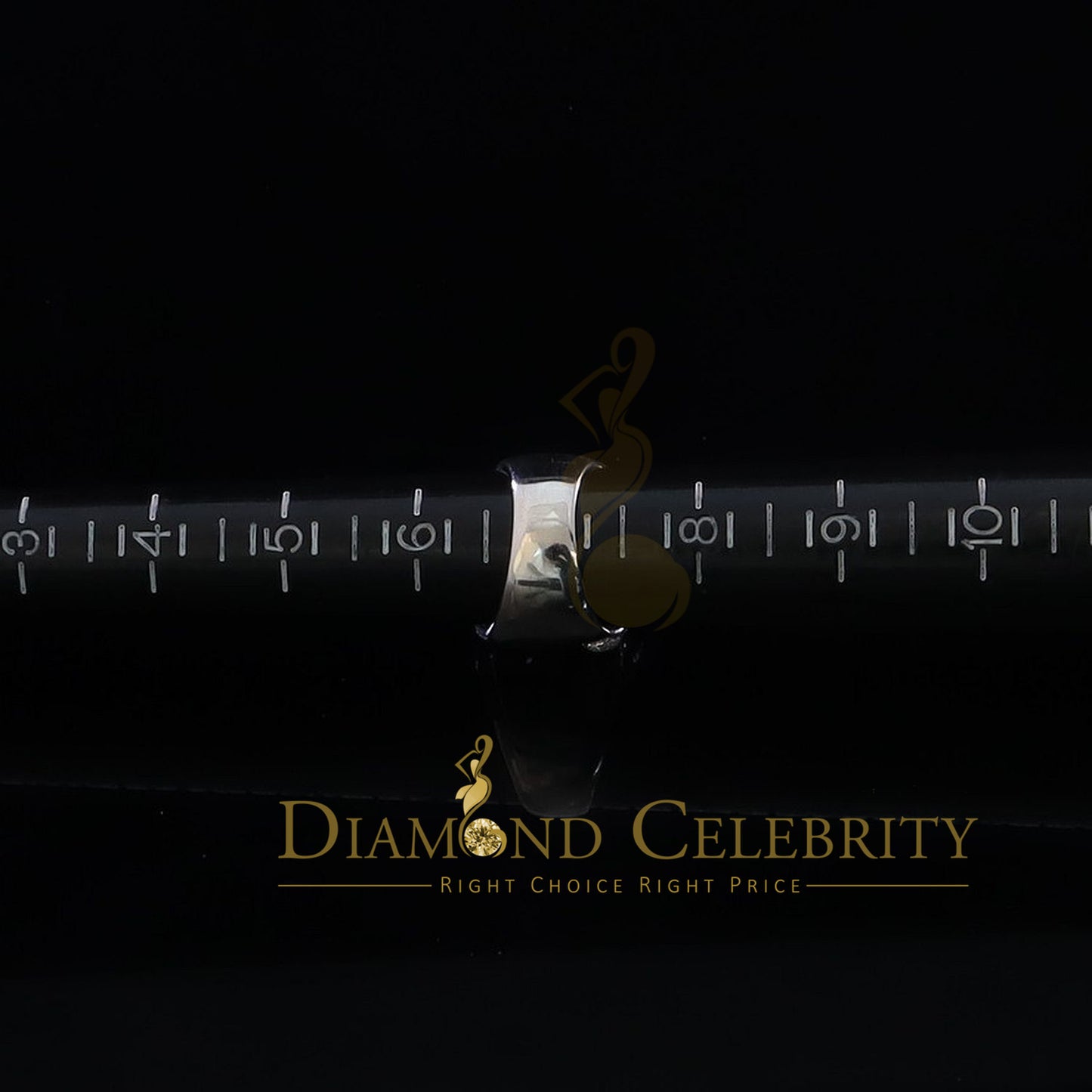 DiamondCelebritees 925 White Sterling Silver 2.50ct Multi -Rows Cubic Zirconia Women's Ring Size 7