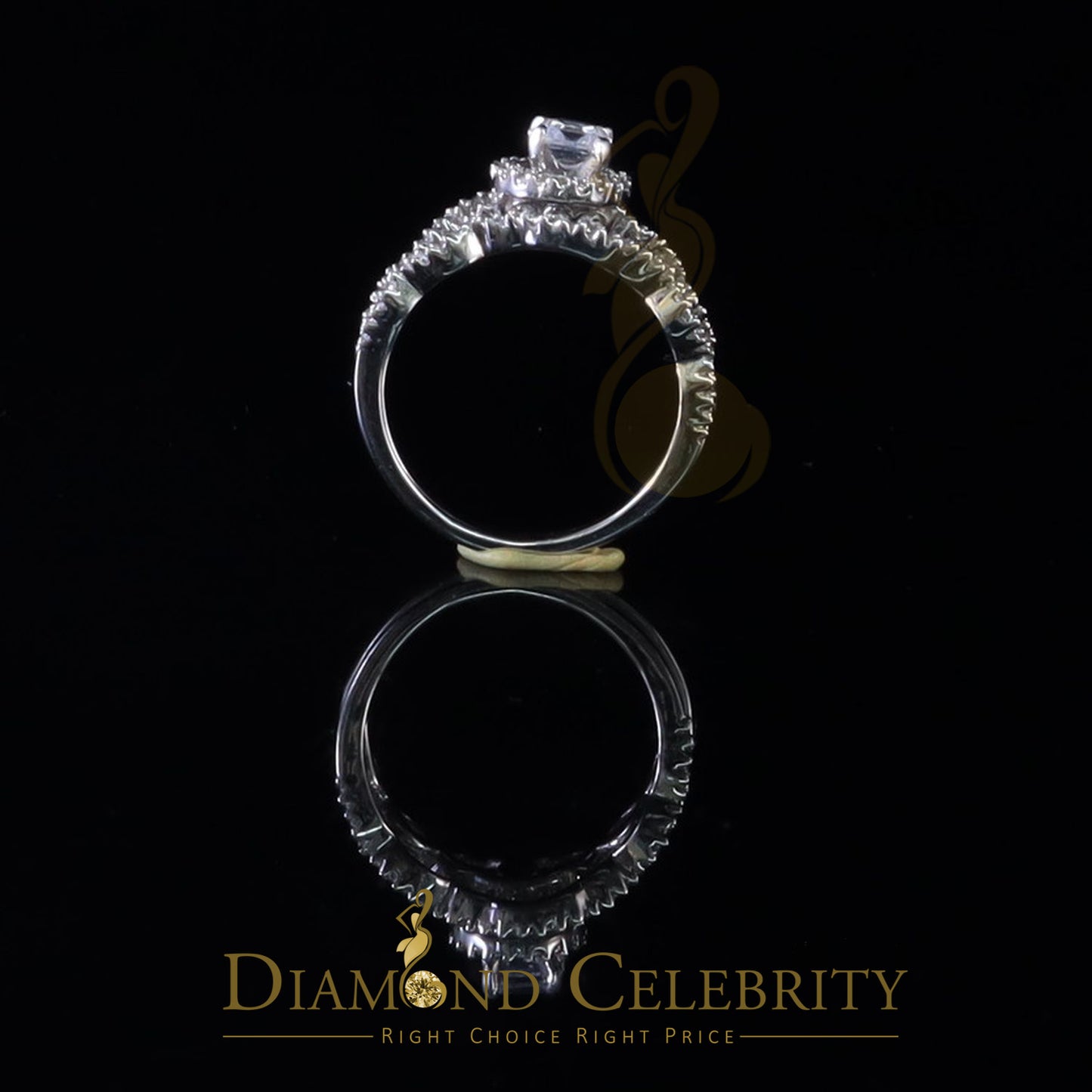 DiamondCelebritees 1.80ct Cubic Zirconia White 925 Sterling Silver Men's/ Women Bridal Rings Size 7