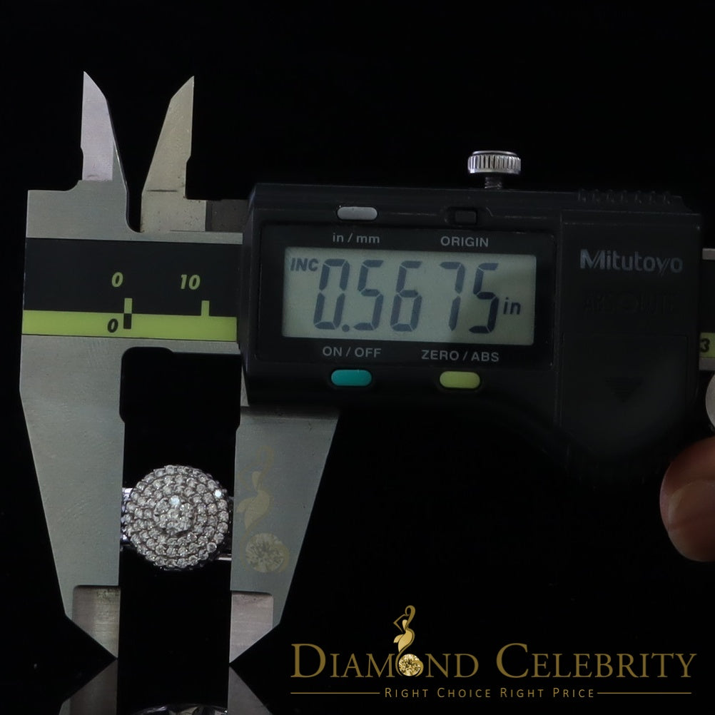 DiamondCelebritees Sterling White Silver Round-Shaped 4.75ct Cubic Zirconia Mens/Womens Ring Size 8