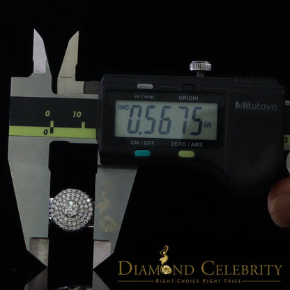 DiamondCelebritees Sterling White Silver Round-Shaped 4.75ct Cubic Zirconia Mens/Womens Ring Size 8