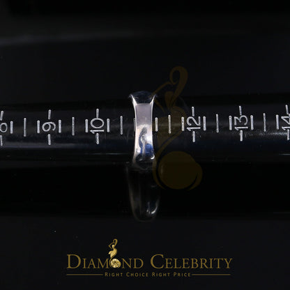 DiamondCelebritees 925 White Sterling Silver Cubic Zirconia 6.10ct Men Square Shape Ring Size 11
