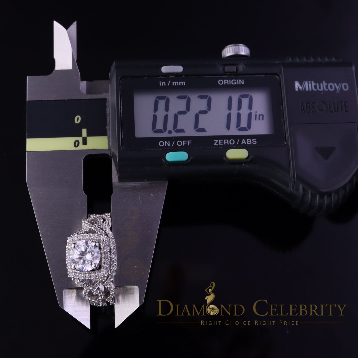 DiamondCelebritees Sterling Silver Square Cubic Zirconia 1.80ct Bridal White Womens Ring Size 7