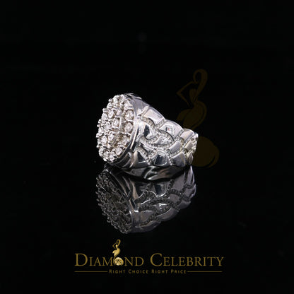 DiamondCelebritees 0.30CT Real Diamond Men's 925 Sterling Silver White Ring Size 8 Antique Design